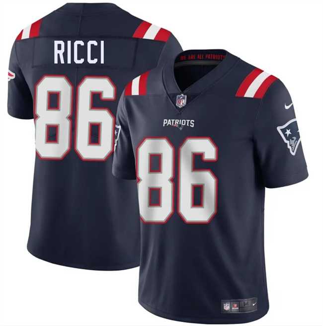 Men & Women & Youth New England Patriots #86 Giovanni Ricci Navy 2025 Vapor Limited Stitched Jersey->new england patriots->NFL Jersey
